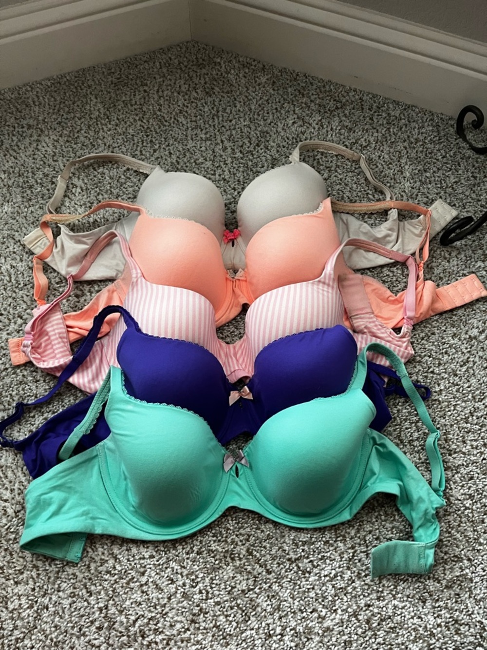 Victoria's Secret Body by Victoria Bra Set - Mint, Purple, Peach, Pink & Cream
